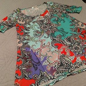 Zig zag stripe Paisley tunic